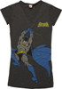 Batman Swing Pose V Neck Juniors Tunic Shirt