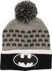 Batman Logo Wrap Pom Cuff Beanie