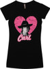 Walking Dead Carl Pink Heart V Neck Tunic Baby Tee