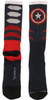 Captain America Logo Stripes Active Crew Socks