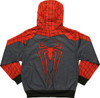 Spiderman Costume Black Cuffs Zip Youth Hoodie