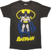Batman Blue Cape Stand with Logo and Name T-Shirt