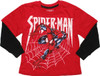 Spiderman Web Cling LS Red Juvenile T-Shirt