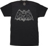 Batman White Television Logo Navy Blue T-Shirt