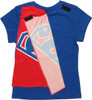 Supergirl Name Over Logo Caped Youth Girls T-Shirt