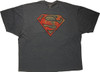 Superman Weathered Logo Heathered Navy T-Shirt