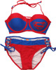 Superman Bandeau Lace Up Bikini Swimsuit