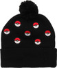 Pokemon Poke Ball All Over Cuff Pom Beanie