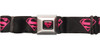 Supergirl Shield Black Seatbelt Belt