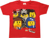 Lego Movie 5 Character Close Up Juvenile T-Shirt