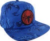 Spiderman Logo Floral Sublimated Buckle Hat