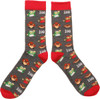 Mario Luigi 8 Bit Crew Socks