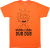 Rick and Morty Outline Wubba Lubba T-Shirt Sheer