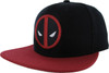 Deadpool Logo Red Brim Black Snapback Hat