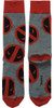 Deadpool Allover Print Logo Gray Crew Socks