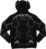 Black Panther Movie Armor Costume Zip Hoodie