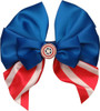Captain America Shield Flag Hair Bow