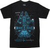 Star Wars Falcon Blueprint Design Specs T-Shirt