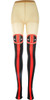 Deadpool Logo Front Stripe Footed Tights