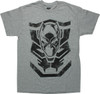 Black Panther Mask Logo Gray T-Shirt