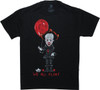 IT Pennywise We All Float Black T-Shirt