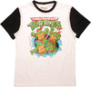 Ninja Turtles Heroes Burst Distress Ringer T-Shirt