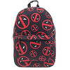 Deadpool Allover Print Logos Black Backpack