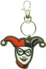 Harley Quinn 3D Face Rubber Keychain