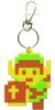 Zelda 3D 8 Bit Pixel Link Rubber Keychain