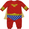Wonder Woman Costume LS Caped Coverall Snap Suit