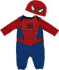 Spiderman Costume Coverall Hat and Snap Suit Set