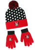 Minnie Mouse Face Cuff Pom Youth Beanie Gloves Set