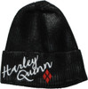 Harley Quinn Name Diamond Logo Cuff Beanie