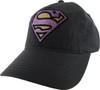 Supergirl Glittered Logo Gray Snapback Youth Hat