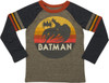 Batman Sunset Bat Logo Ringer LS Juvenile T-Shirt