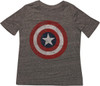 Captain America Distress Logo Gray Juvenile T-Shirt