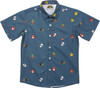 Super Mario Icons Juvenile Button Shirt