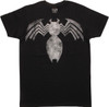 Venom Faded Distressed Logo Black T-Shirt