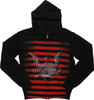 Ramones Striped Logo Zippered Hoodie