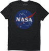 NASA Classic Logo Confetti Charcoal T-Shirt