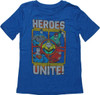 Justice League Heros Unite Youth T-Shirt