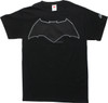 Bat V Sup Logo Black T-Shirt