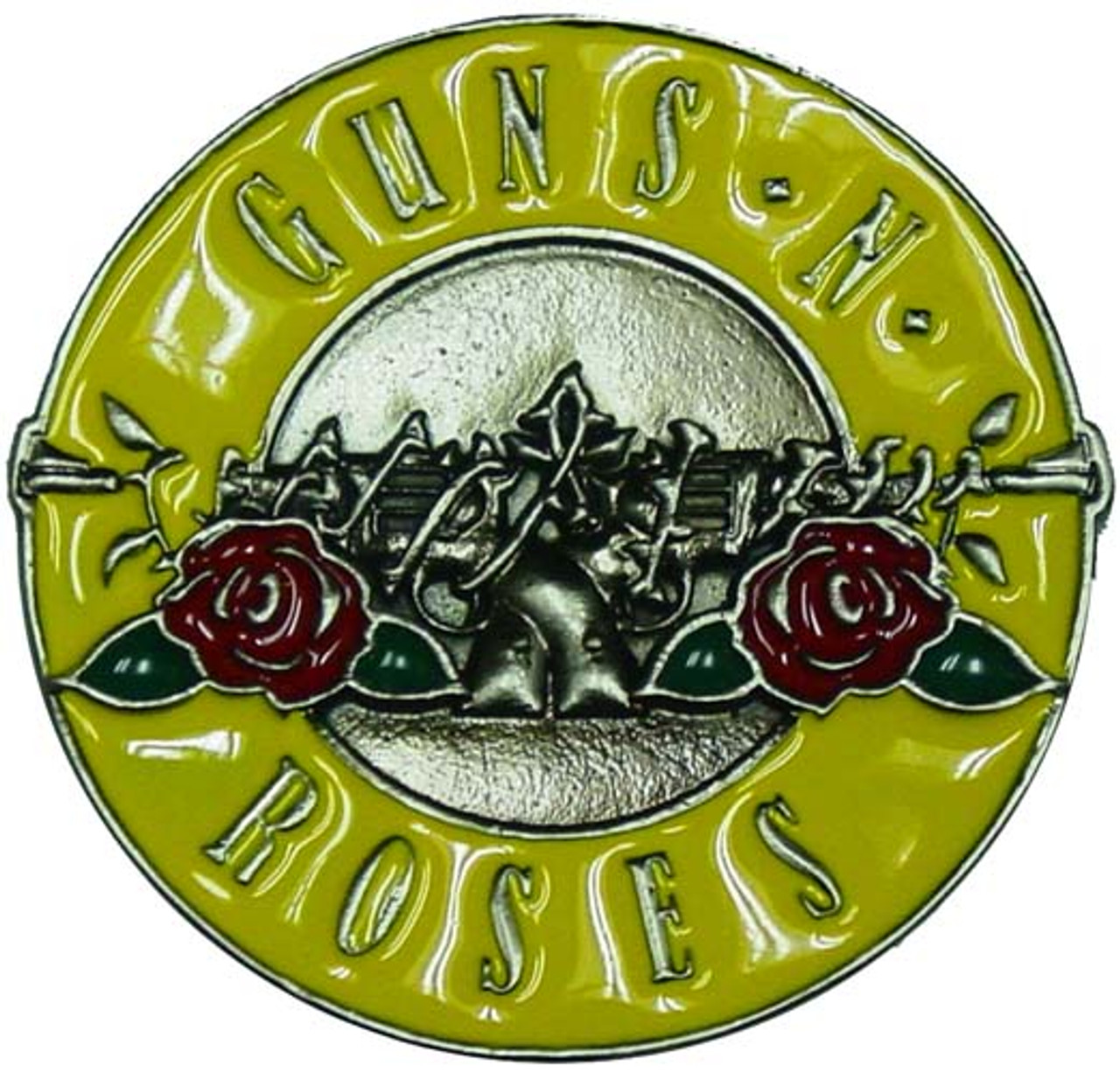 guns and roses belt buckle