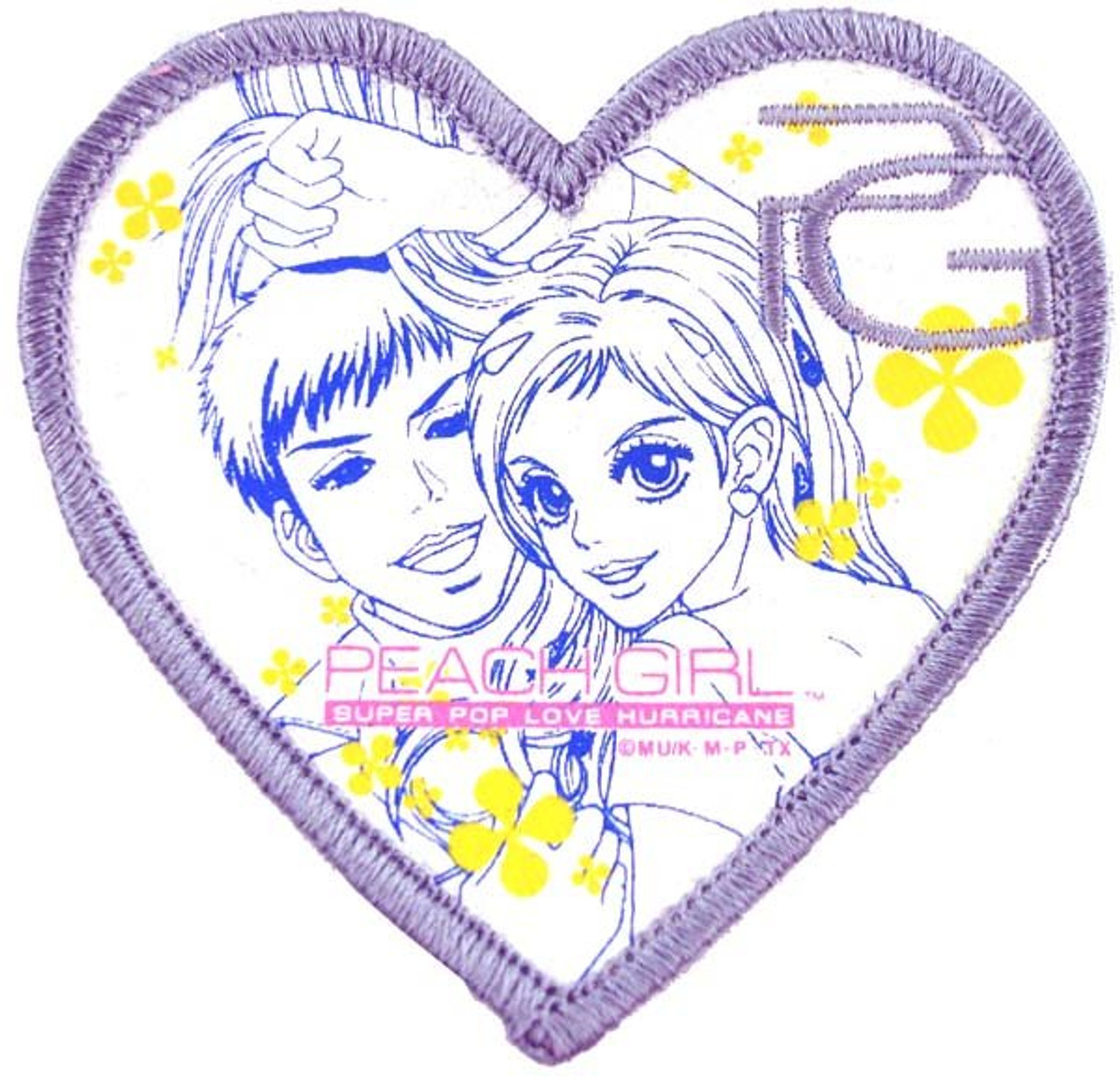Pink Power Heart Patch Cartoon Girl Hero Embroidered Iron on
