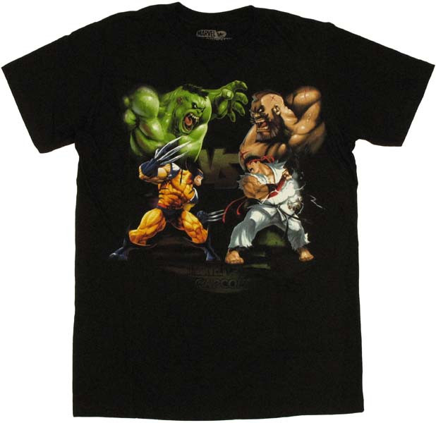 MARVEL vs CAPCOM シャツ marvel-vs-capcom-team-t-shirt-