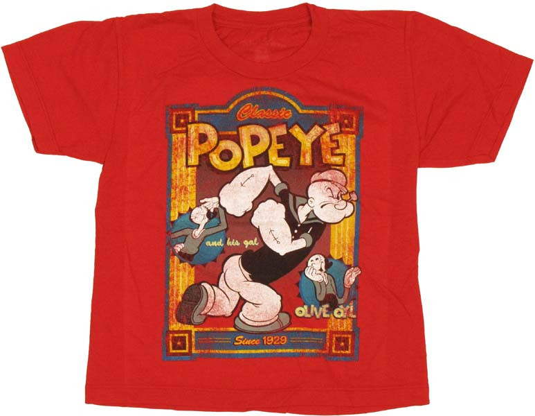 Popeye 1929 Juvenile T Shirt - Main Image