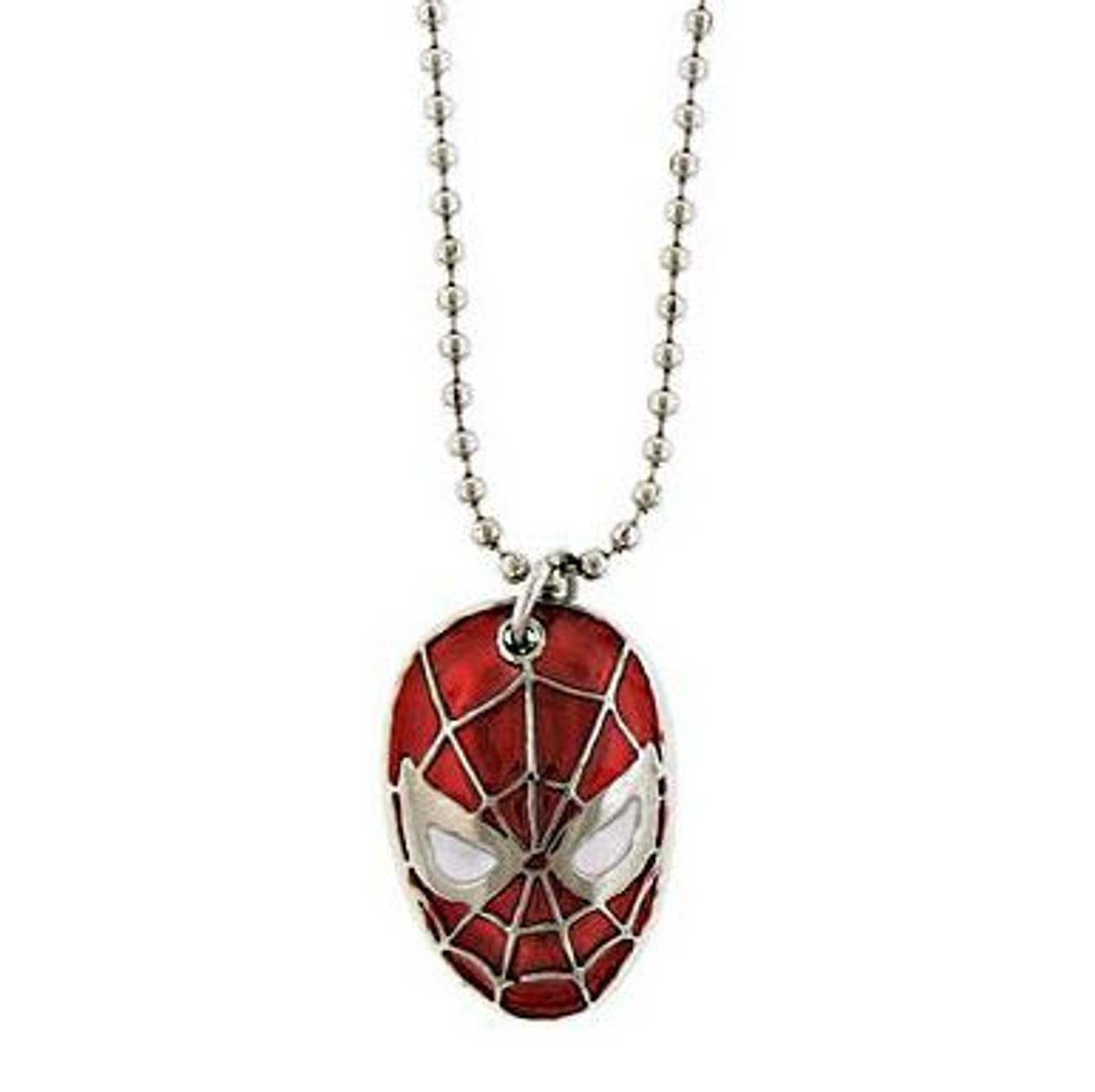 Marvel Spider-Man Pendant with Blue Sapphire, Garnet and .05 Carat TW of  Diamonds in Silver with Chain - Paris Jewellers