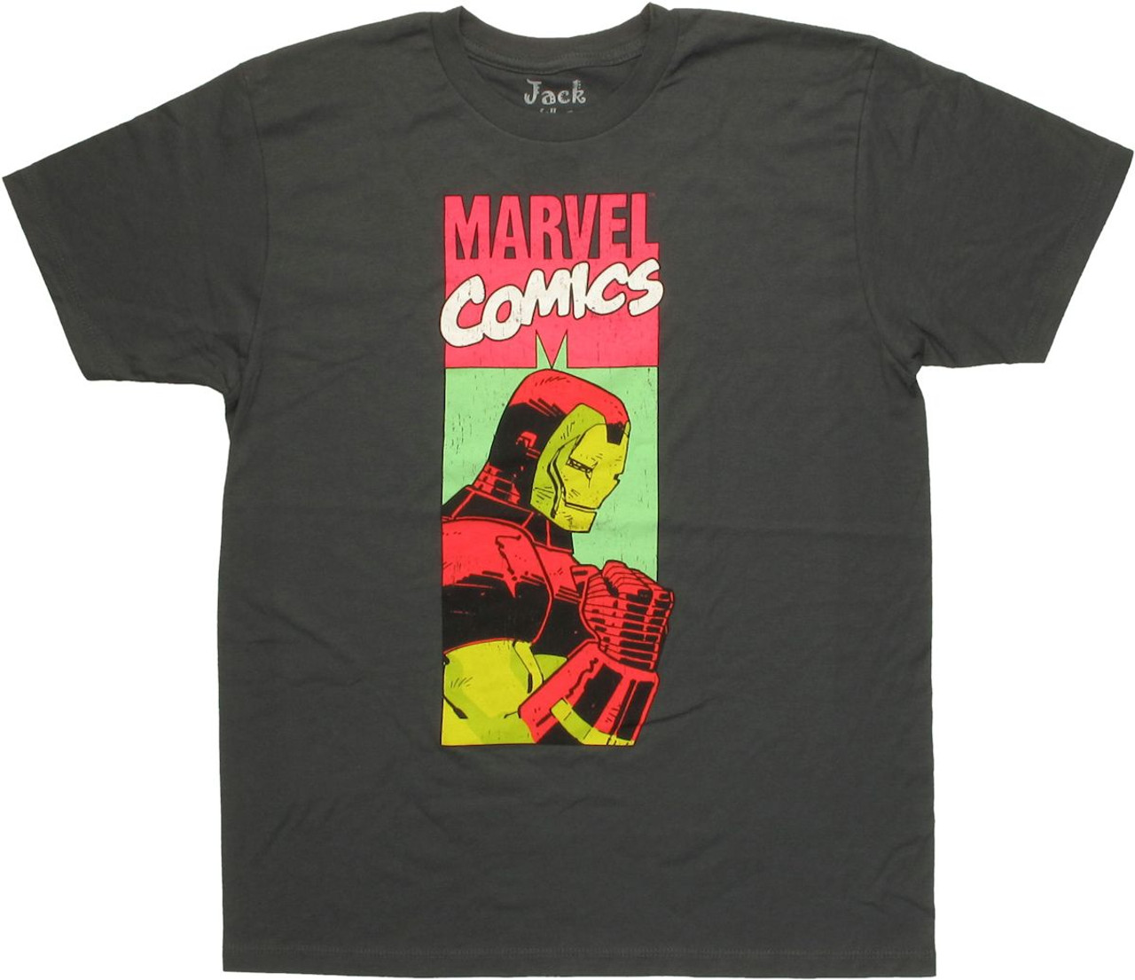 Iron Man Marvel Panel T Shirt Sheer