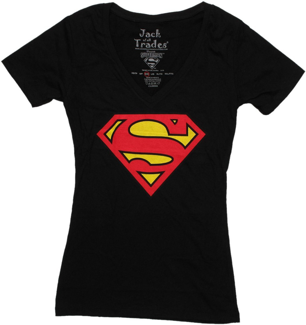 Black superman t shirt with discount red logo