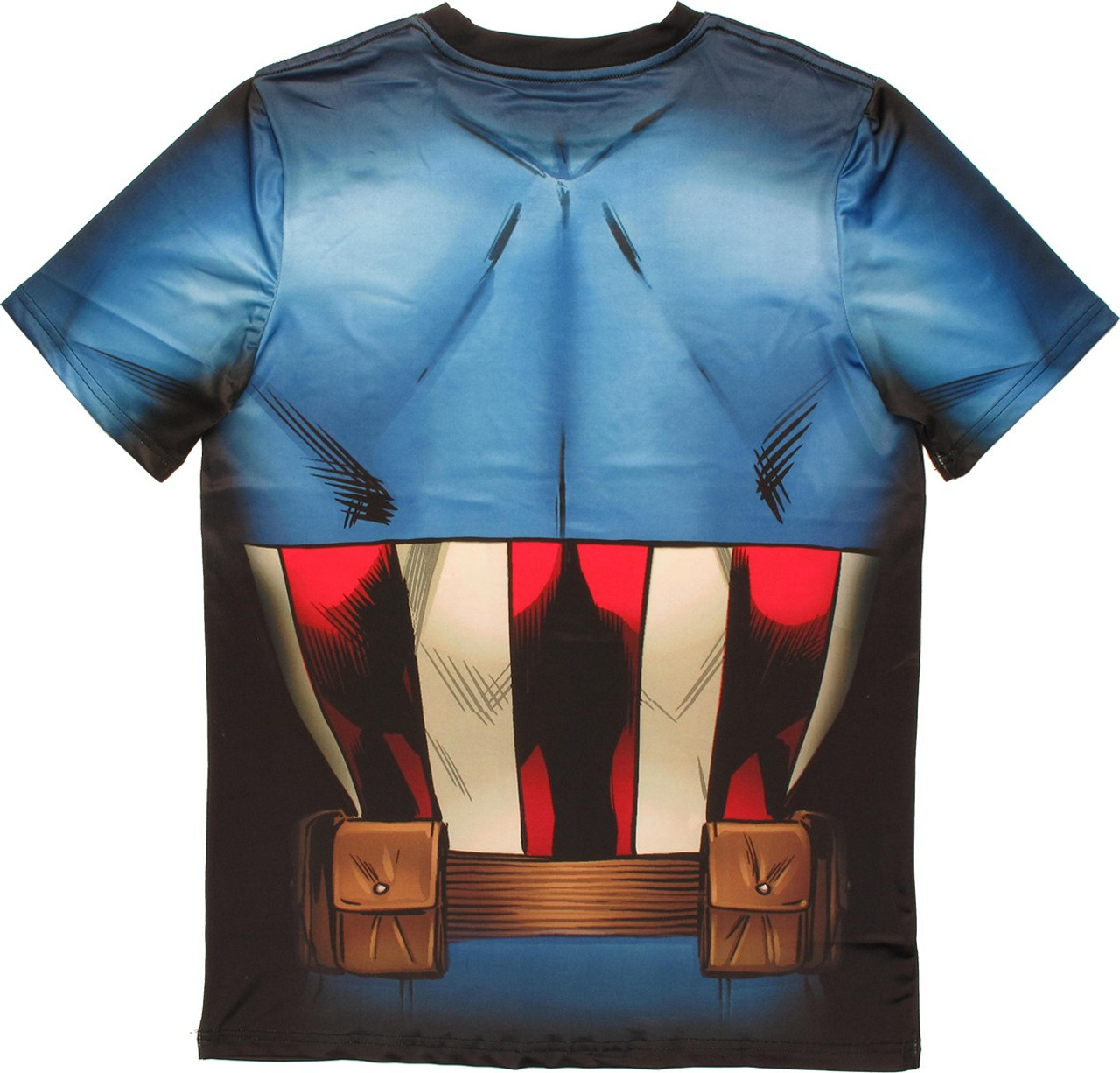 Captain America Sublimated Costume T Shirt Sheer 